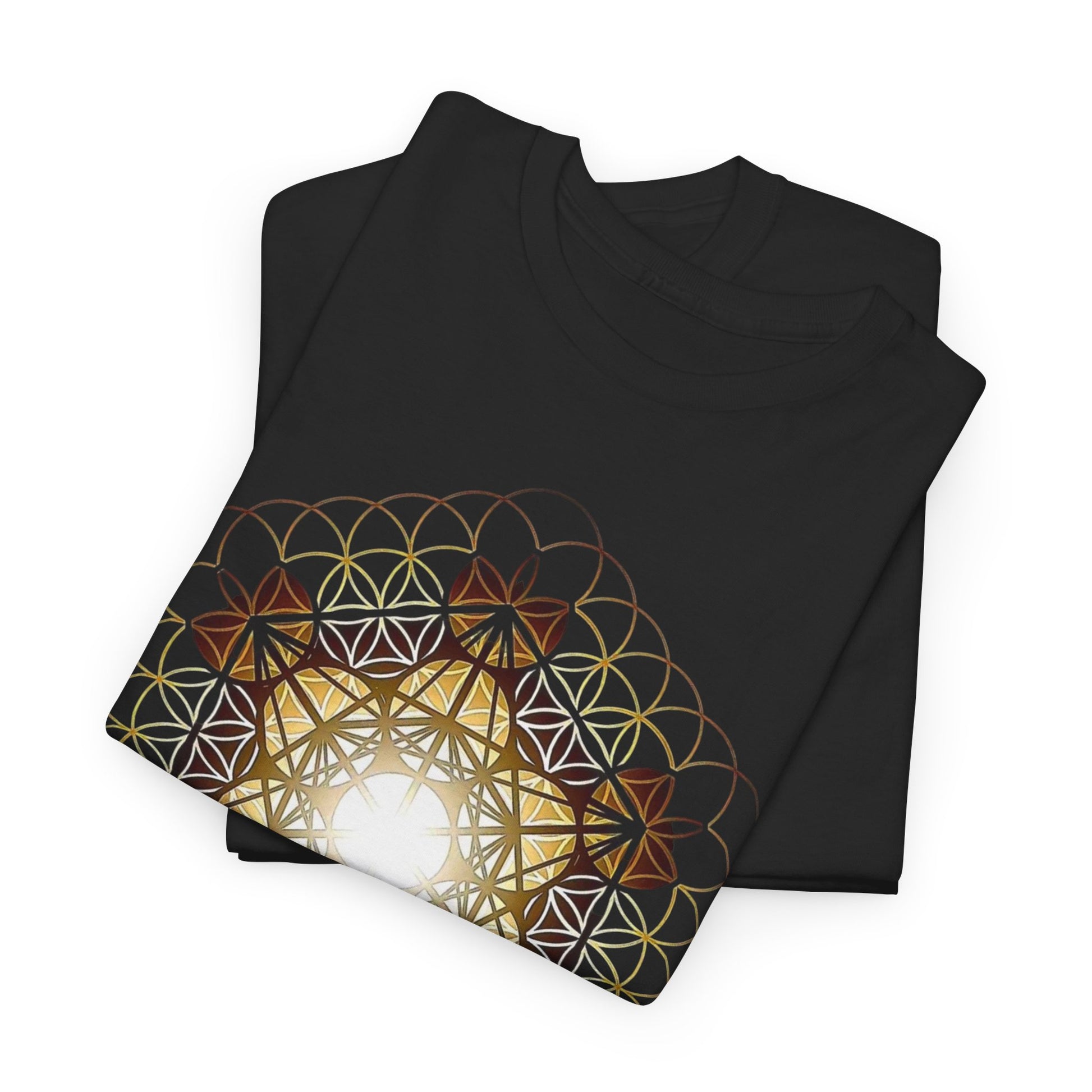 Fruit of life Tee, New Jerusalem, Unisex Heavy 100% Cotton Tee, Casual Shirt, Everyday Wear, Gift for Him/Her, Comfortable Tee for All Occasions