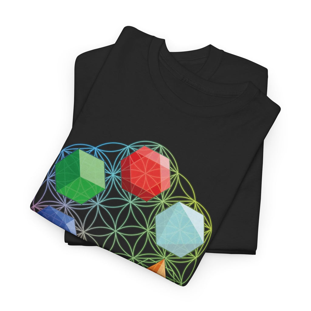 Platonic Solids Unisex Heavy 100% Cotton Tee, Casual Shirt, Everyday Wear, Gift for Him/Her, Comfortable Tee for All Occasions