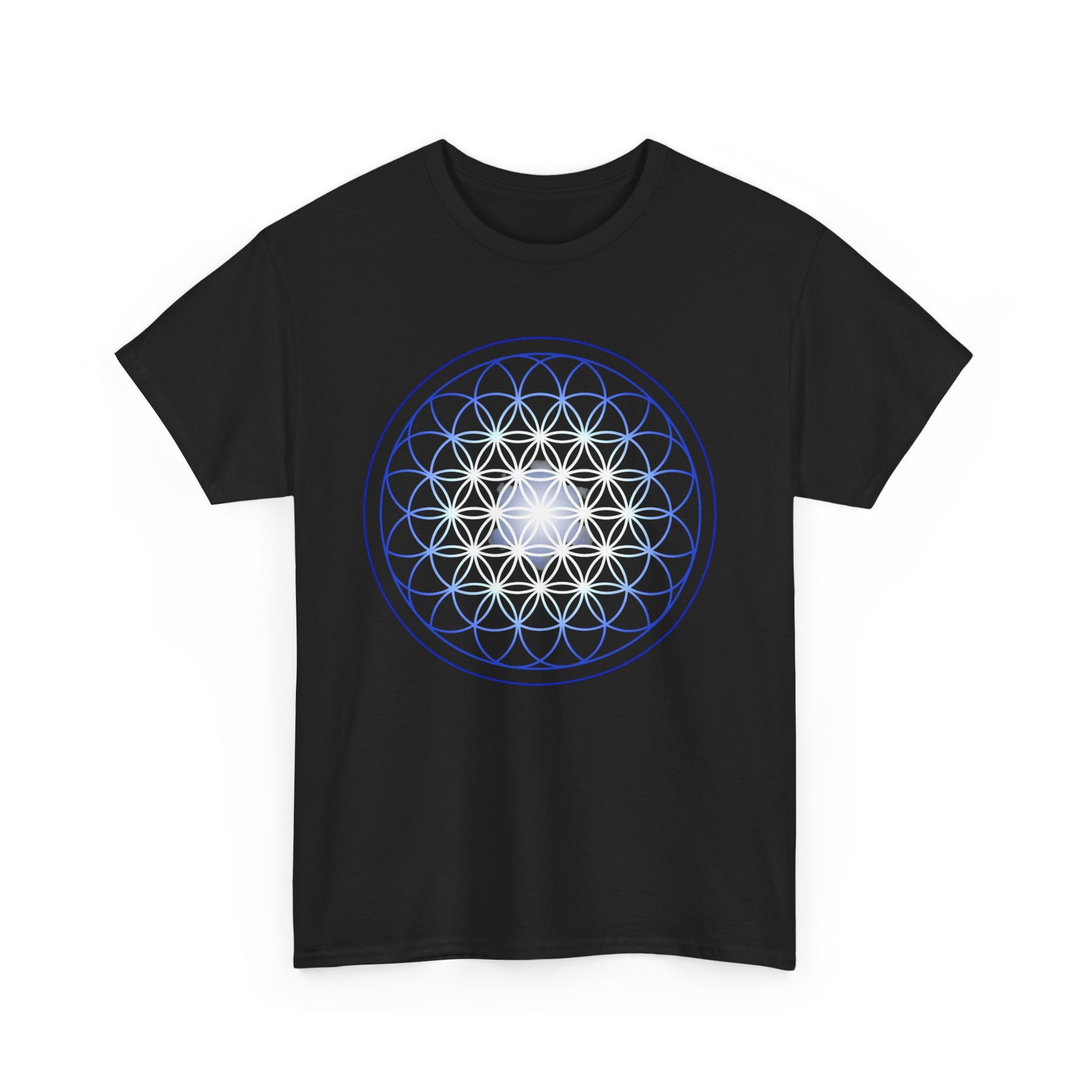 Flower Of Life Unisex Heavy 100% Cotton Tee, Casual Shirt, Everyday Wear, Gift for Him/Her, Comfortable Tee for All Occasions