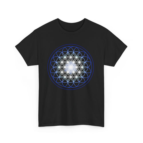 Flower Of Life Unisex Heavy 100% Cotton Tee, Casual Shirt, Everyday Wear, Gift for Him/Her, Comfortable Tee for All Occasions