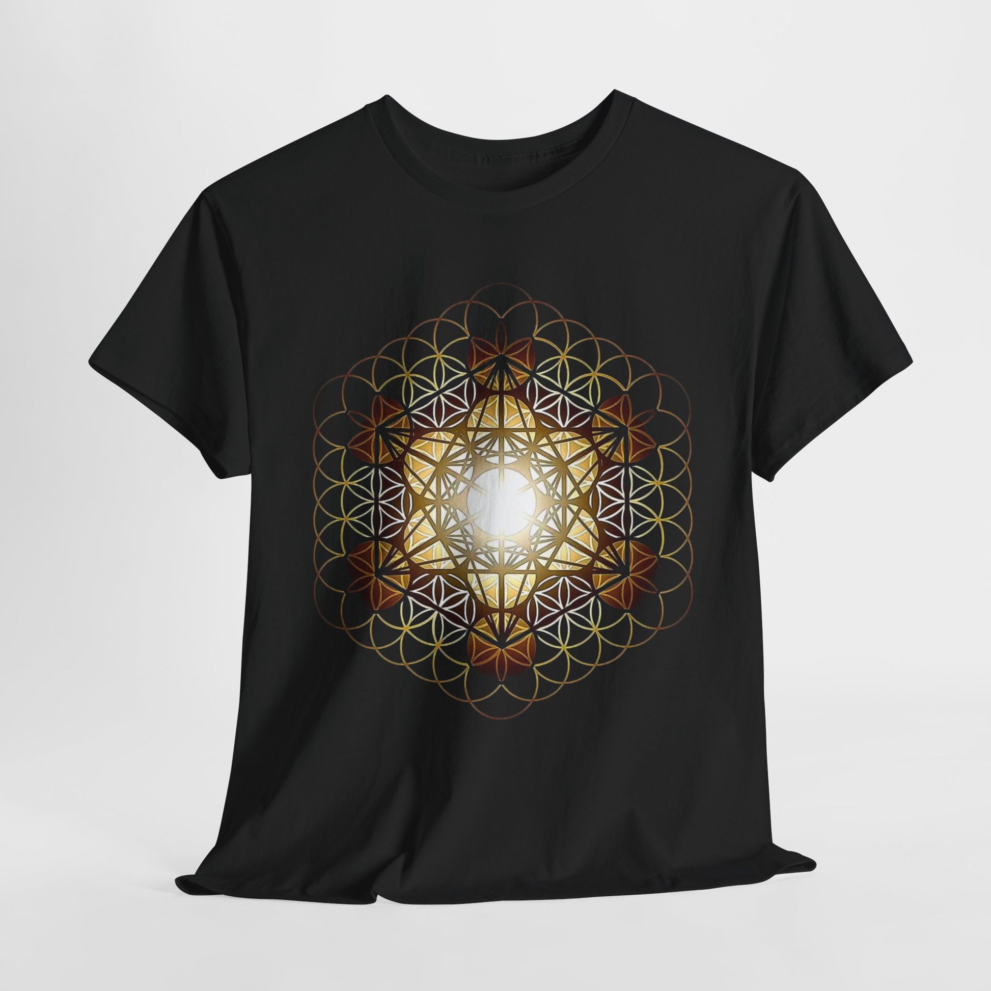 Fruit of life Tee, New Jerusalem, Unisex Heavy 100% Cotton Tee, Casual Shirt, Everyday Wear, Gift for Him/Her, Comfortable Tee for All Occasions