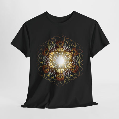 Fruit of life Tee, New Jerusalem, Unisex Heavy 100% Cotton Tee, Casual Shirt, Everyday Wear, Gift for Him/Her, Comfortable Tee for All Occasions