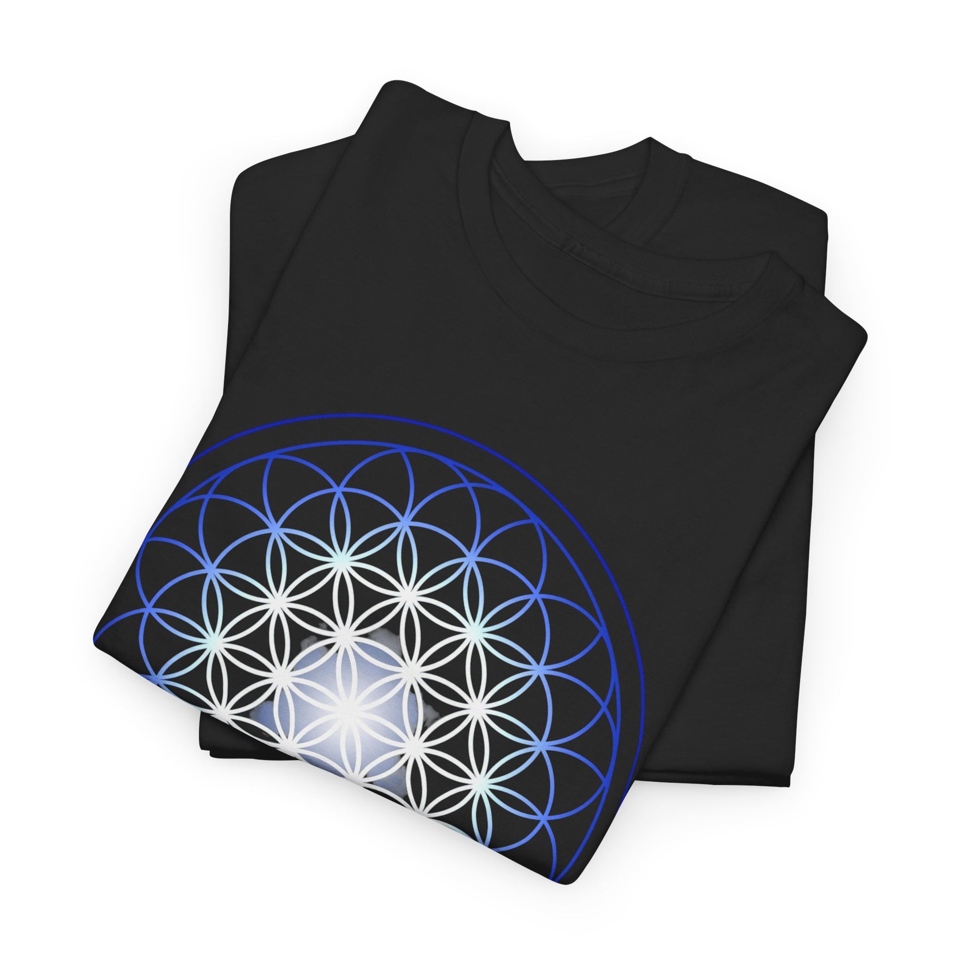 Flower Of Life Unisex Heavy 100% Cotton Tee, Casual Shirt, Everyday Wear, Gift for Him/Her, Comfortable Tee for All Occasions